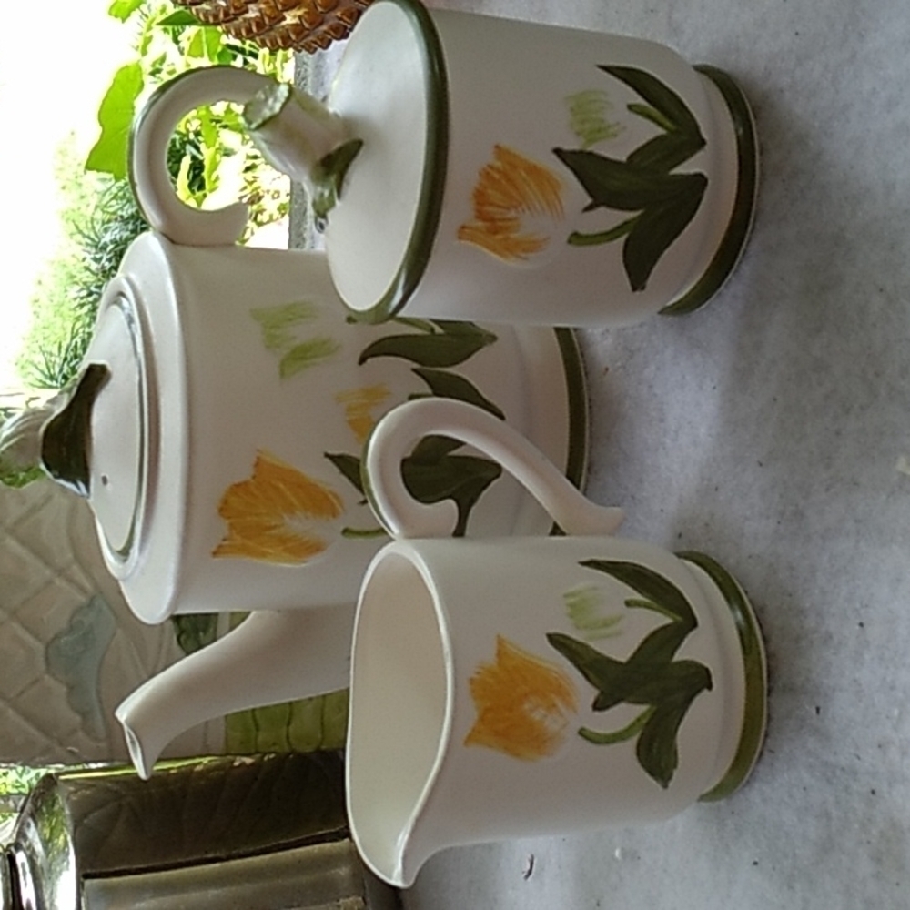 Forever Yours Japan tea pot creamer sugar dish set